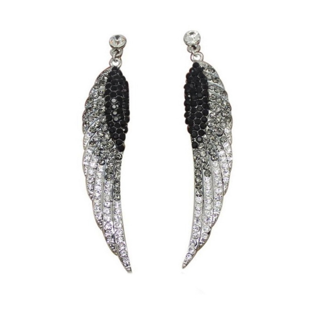 6 Carat Total Weight Lab Created Diamond Angel Wing Earrings NWT New Gothic Y2K